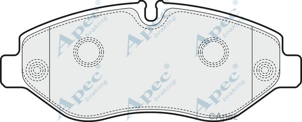 APEC BRAKING Комплект тормозных колодок, дисковый тормоз PAD1597